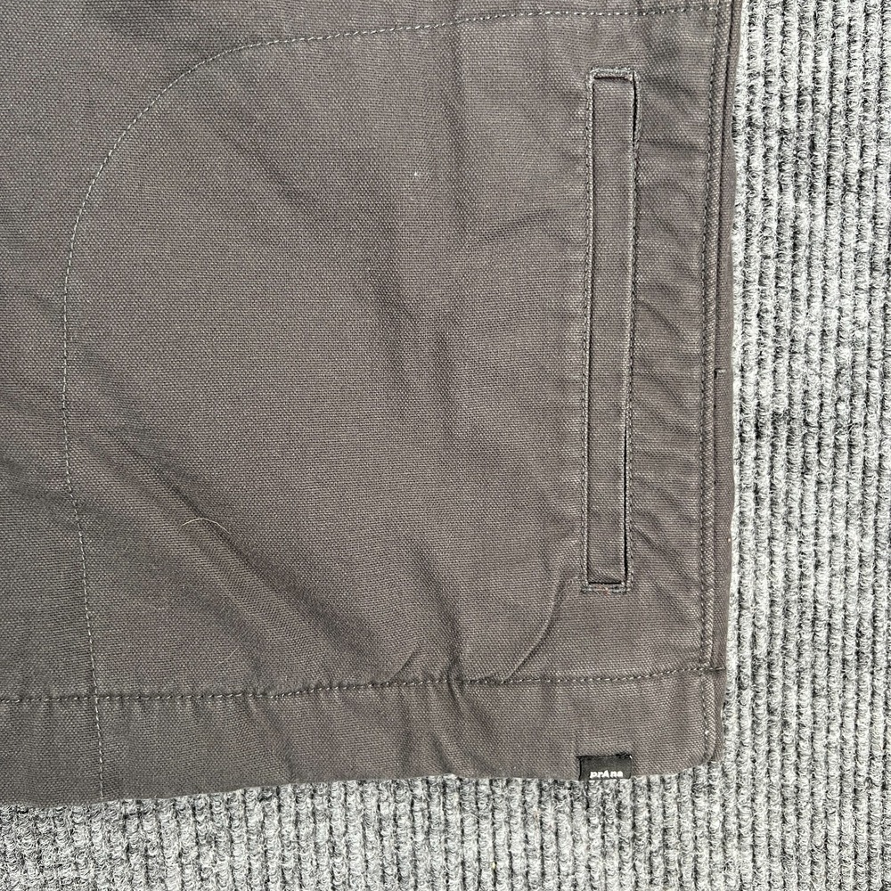 Prana Canvas Vest Jacket Mens 2XL XXL Brown Gray Sleeveless Lined Full Zip New - Picture 6 of 15
